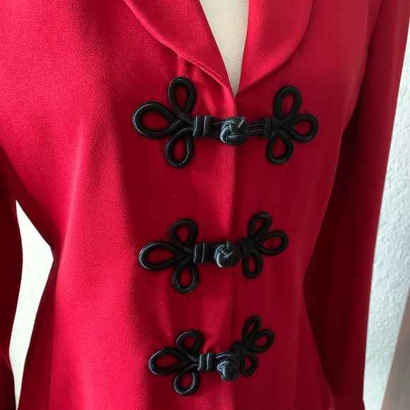 Beautiful red Le Suit blazer jacket- size 8 - Picture 2 of 5